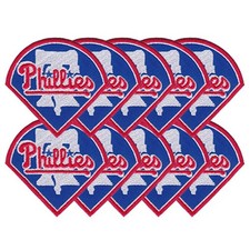 10 pcs Philadelphia Phillies Baseball Size 3.0 in x 3.0 in Sew Iron on Patches