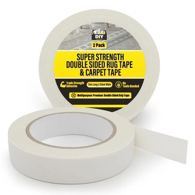 SOL 2-4 Double Sided Rug Gripper Tape 21mm x 15m Anti Slip Strong Adhesive Grip