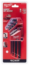 Milwaukee 48-22-2186 9 Piece Metric Ball End L Style Hex Key Set