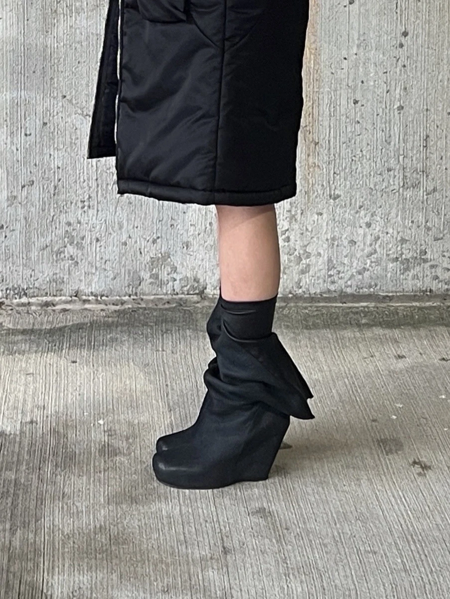 Rick Owens Black Wedge Boots for Women for sale | eBay