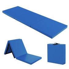 Tri-Fold Folding Exercise Mat 6 ft x 2 ft Portable Gymnastics Tumbling Yoga Navy
