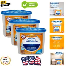 Efficient Fragrance-Free Refillable Moisture Absorber & Odor Eliminator 14 oz