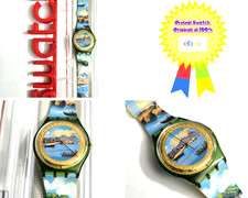 Swatch Gent Nuovo NOS Sole Mio GM124 1994 Vintage Orologio da polso Anni 90
