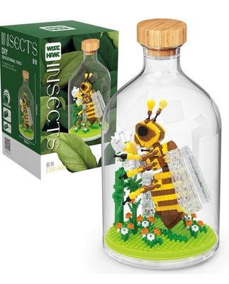 New Wise Hawk Bumblebee Bee Insect Mini Building Blocks Set Nature Decor Gift