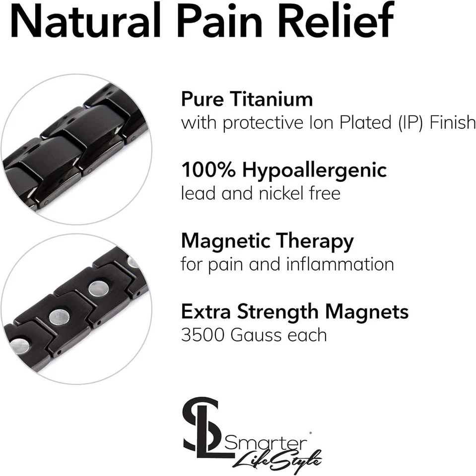 Tobillera Magnética Titanio - Longitud Ajustable, Diseño Elegante Foto 4 de 4