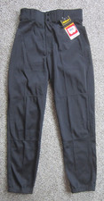 New Men's WILSON BLACK BASEBALL SOFTBALL PANTS w/ White logo Size Small Athletic