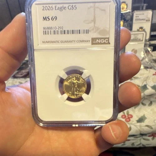 U.S. Mint American Eagle 2026 G$5 Gold Coin NGC MS 69 8688810-292