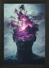 Cosmic Mind Framed Wall Art Poster Canvas Print Picture