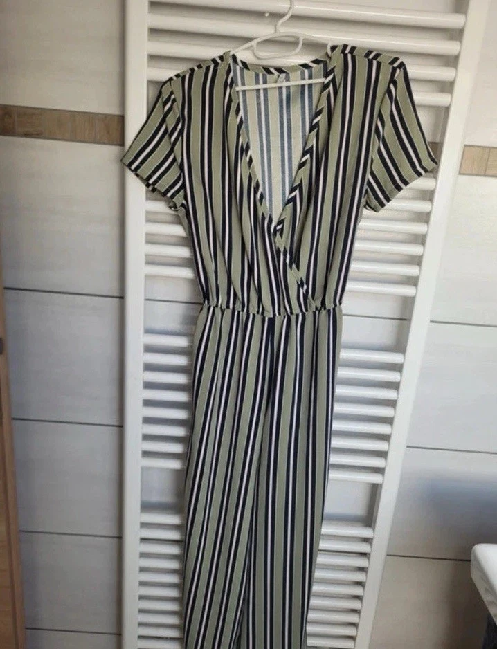 Jumpsuit Overall Grün Gestreift Größe 38 - Bild 1 von 1