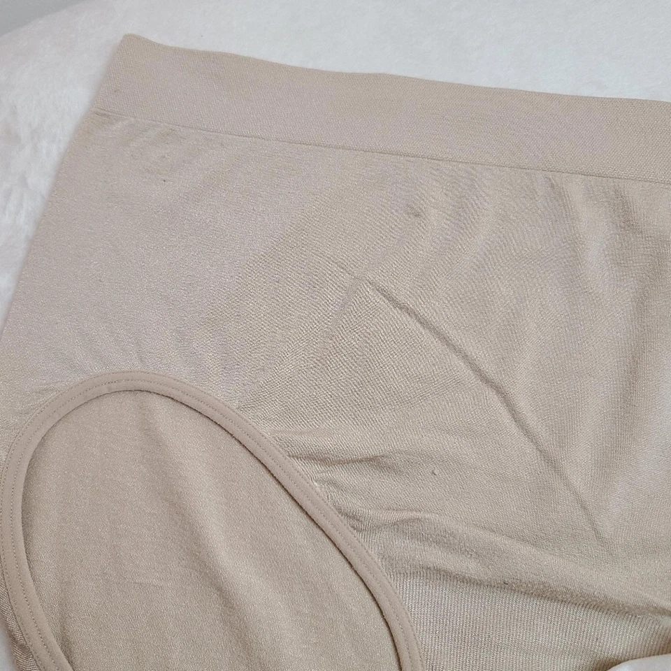 Carole Hochman 2pk Seamless Stretch Nylon Classic Full Cut Brief Panties XL - Image 3 of 4