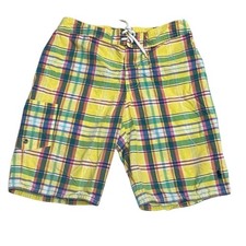 Polo Ralph Lauren Boys Plaid Swim Shorts Trunks Size 10/12