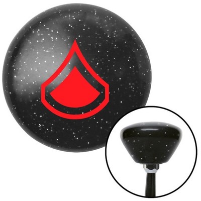 Red Private First Class Black Retro Metal Flake Shift Knob w/ M16x1.5 Insert