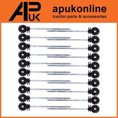 20 x Langstrecken Ring Schraube Isolatoren Elektrozaun Poly Draht Seil versetzt