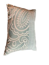 Set Of 2 Unbranded Light Blue Paisley Print Throw Pillows