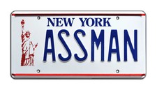 ASSMAN - Seinfield - Cosmo Kramer's Impala | License Plate