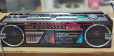 SHARP Double Cassette Recorder QT-Y7 1983 model Partially malfunctioning Junk