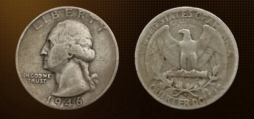 1946-S Washington Quarter Silver 25C Circulated US Coin San Francisco Mint