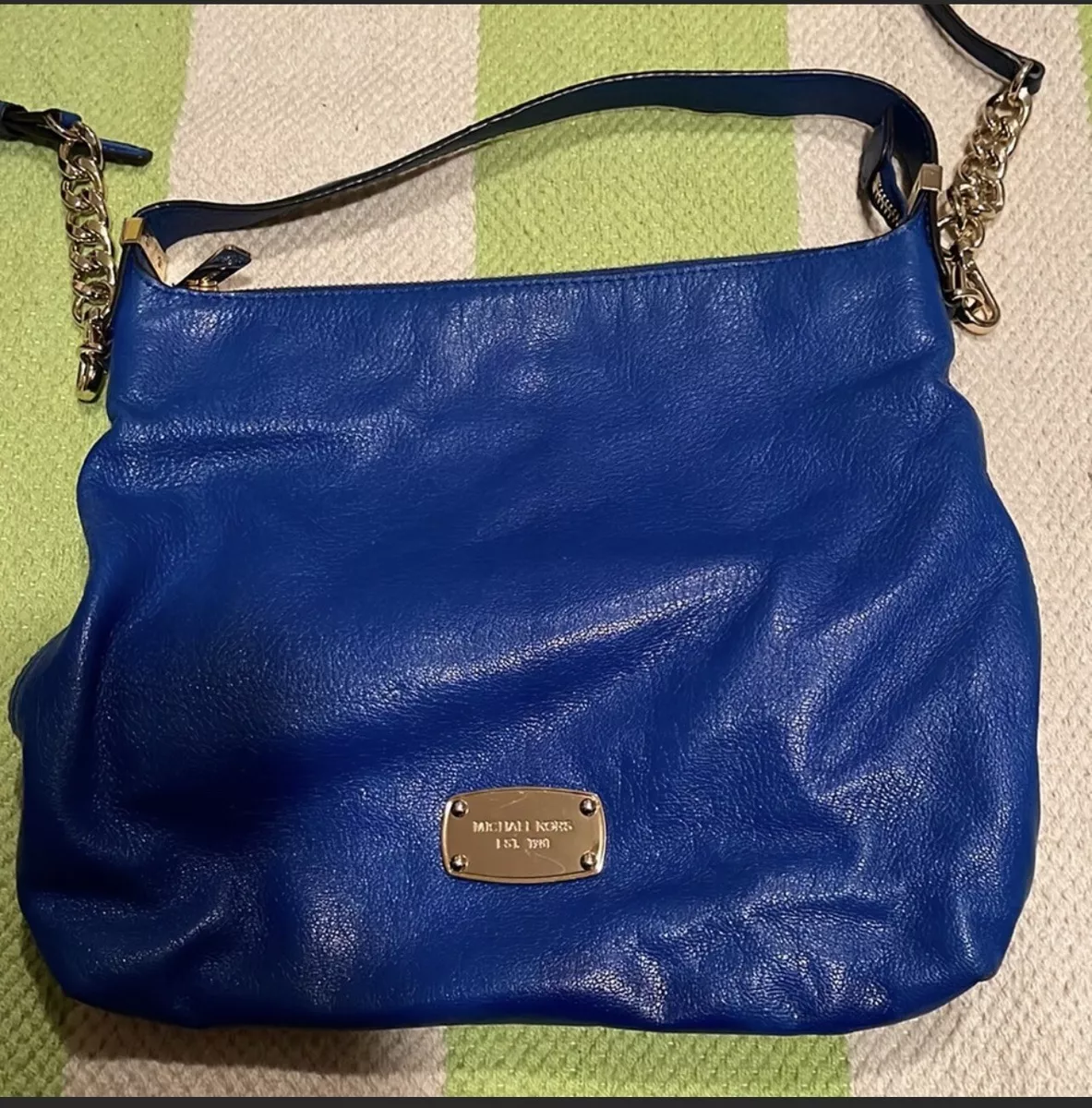 Royal blue michael kors purse sales
