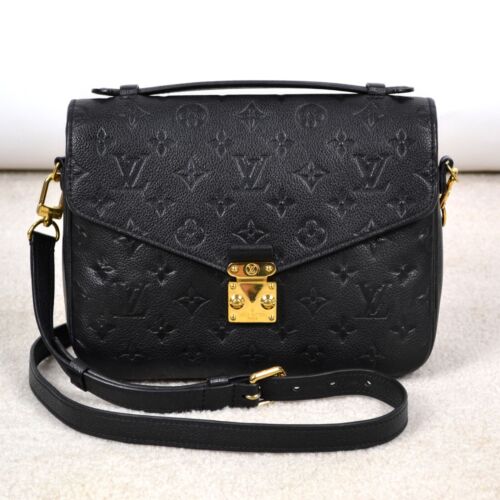 Louis Vuitton Metis Pochette Black Empreinte Leather Shoulder Bag Handbag Purse - Picture 1 of 24
