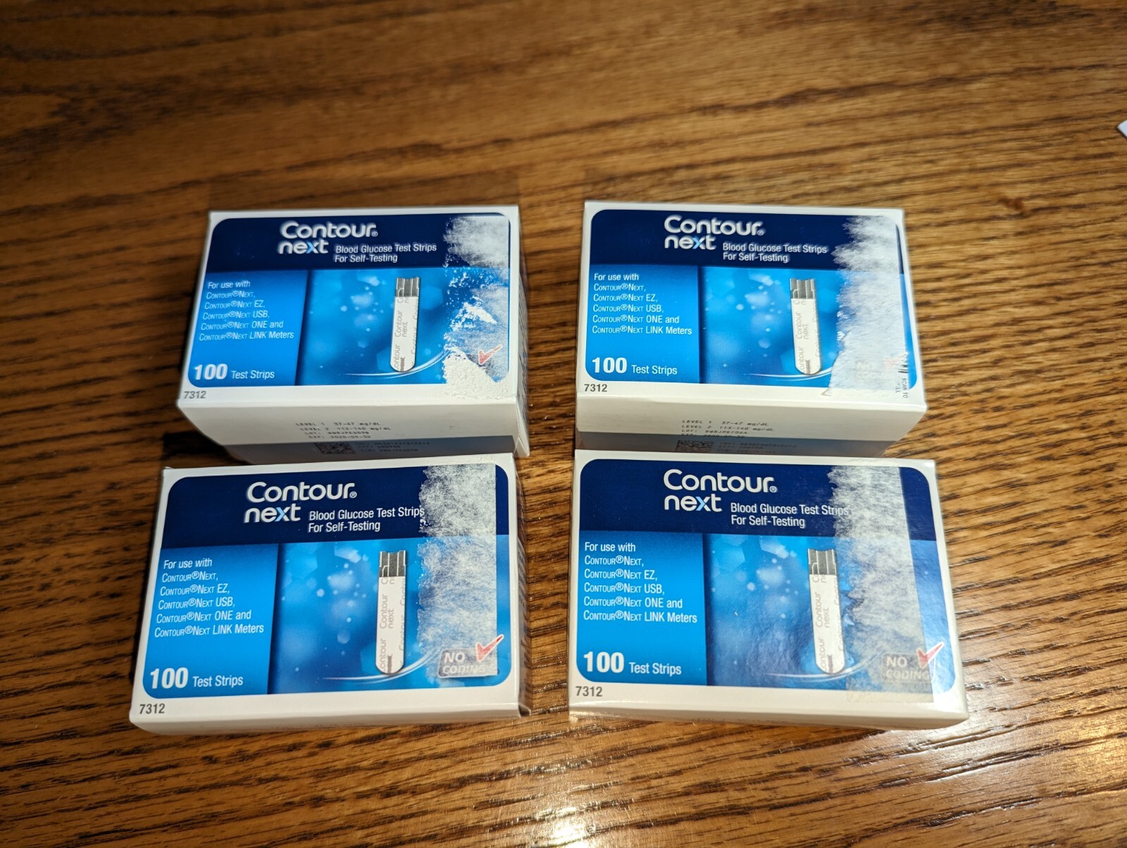 Contour Next Blood Glucose Test Strips 4 x 100 Ct boxes 400 Total