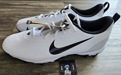 Nike Force Trout 9 Keystone White Black Baseball Cleats Men's Sz
