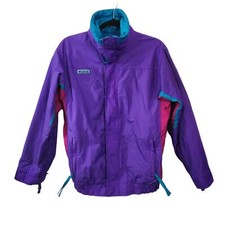 Youth Vintage Columbia 80's 90's Colorblock Ski Jacket Purple Turquoise Pink XL