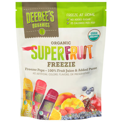 DeeBee's Organic Fruit Pop Variety 10 pk 13.5 fl oz Pack of 14