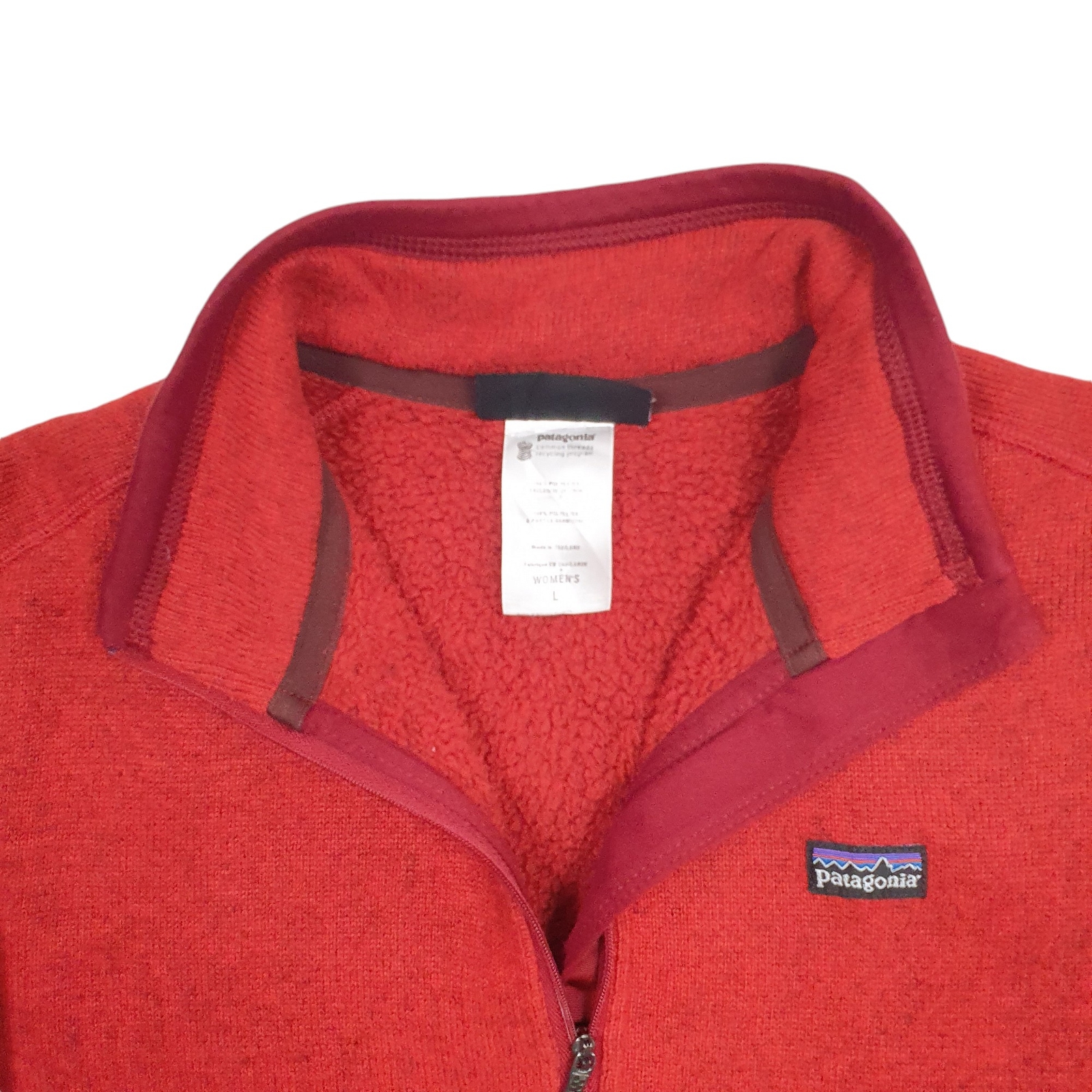 PATAGONIA 1/4 Quarter Zip Polyester Fleece Jumper Womens M image 2