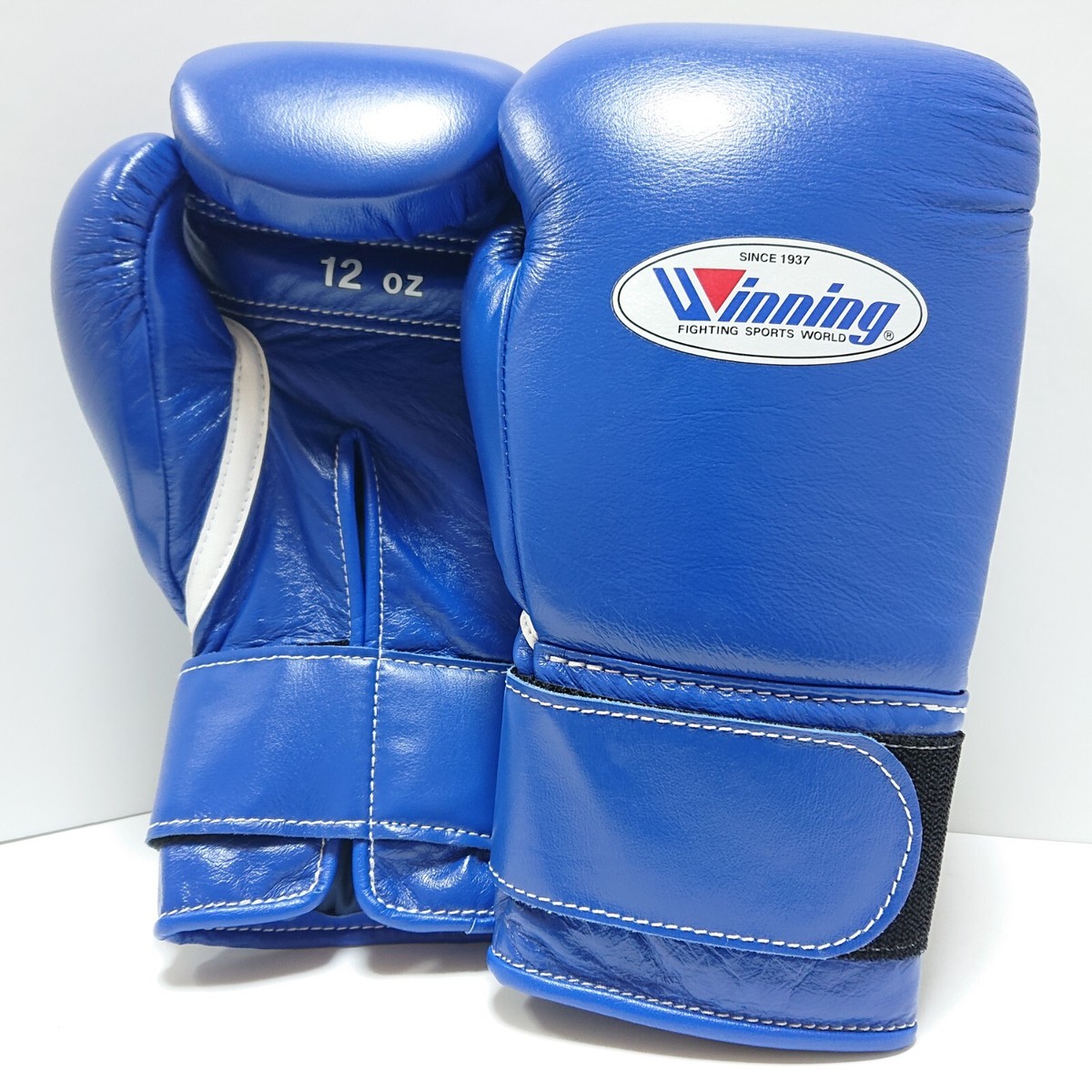 Winning Boxing Gloves 12oz Blue Magic Tape type MS-400B from