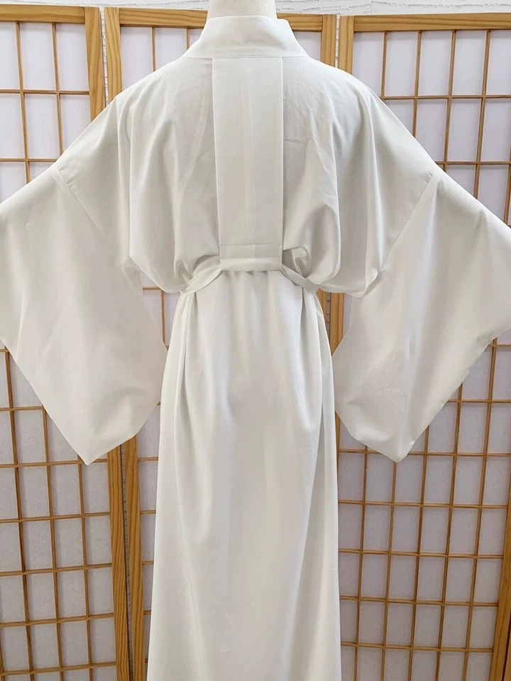 Kimono Hombres Mujeres Japonés Albornoz Vestido Interior Retro Unisex Gasa Yukata Foto 4 de 4