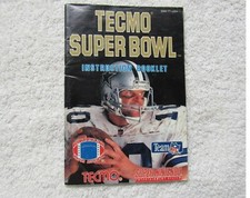 TECMO SUPER BOWL Manual, no game SNES SUPER NINTENDO