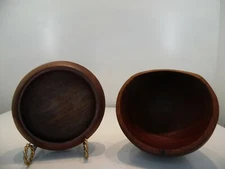 Teak wood bowls pair(inv566w) good condition. genuine sells as a pair