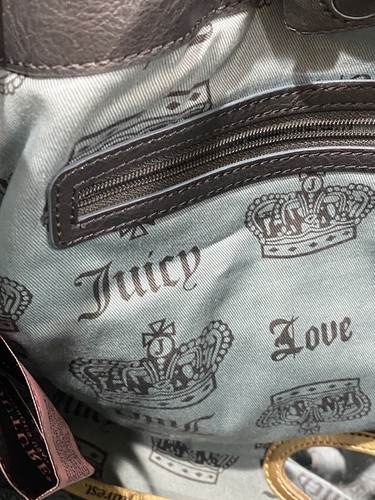 Juicy Couture Daydreamer Shoulder Bag Brogue Houndstooth Tote Velour Purse Y2K - 第 15/24 張圖片