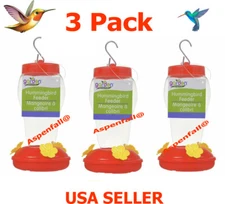 Hummingbird Feeders 3PK ~ Nectar Bird Feeder Hanging, 16 oz MAILED IN A BOX