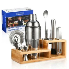 Touch of Mixology 14PC Bartender Kit - Bar Set Cocktail Shaker Set