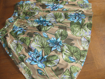 Jupe En Coton à Motifs Fleurs Anne Elisabeth – Taille 38, Longueur Midi, Occasion En Très Bon état