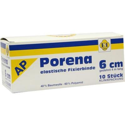 PORENA elast.Mullbinde 6cm o.Cello weiß 10St Binden PZN 3289610