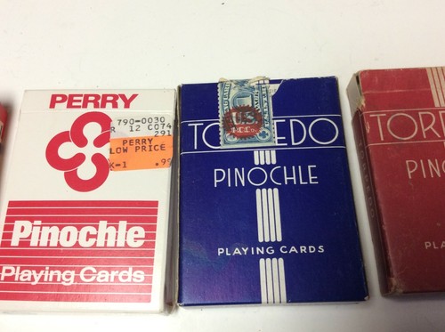 4 Decks Vintage Pinochle Spielkarten, gebraucht aber sammelwürdig - T998 - Bild 4 von 12