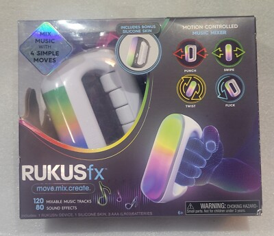 Rukus fx Hand Held Motion Controlled Music Mixer Bonus Silicone Skin RUKUSfx NEW