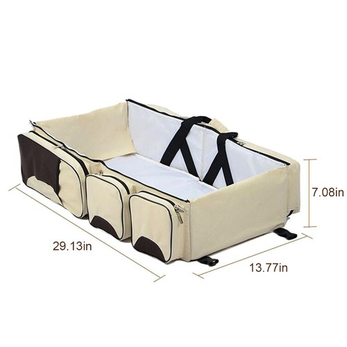 Baby 3 in 1 Portable Bassinet Cot Mummy Travel Bag Diaper Bag and Change Station - Picture 7 of 22