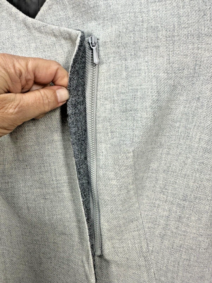 GIORGIO ARMANI Women's Asymmetric Taupe Gray Wool Coat Size 6 US 40 EU MINT!! - Image 3 of 4