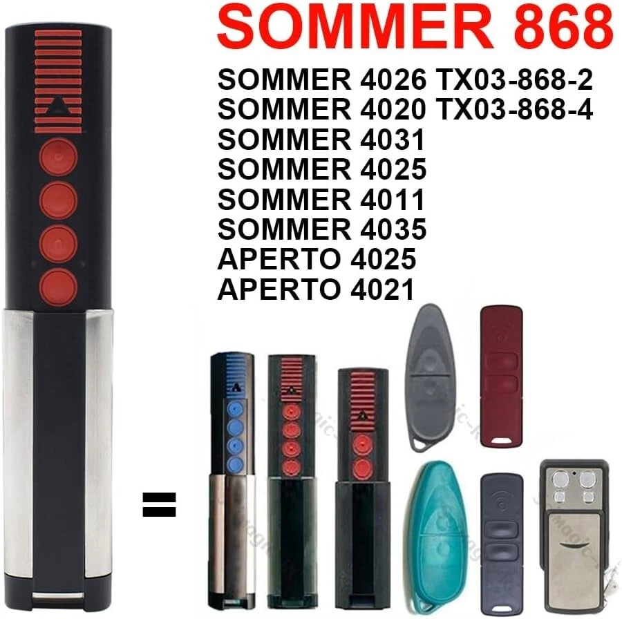 2 x Sommer Funkhandsender Fernbedienung Garagentoröffner 868MHz *TOP* - Bild 4 von 4