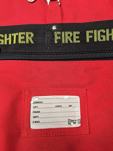 OccuNomix OK-3000 Red Large Firefighter Gear Bag Woven In Reflective Trim New - Picture 10 of 14