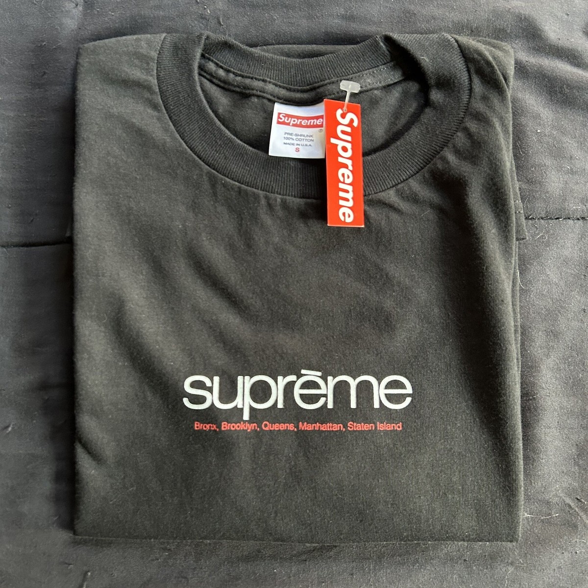 Supreme Black “Five Boroughs” Small T-Shirt | eBay
