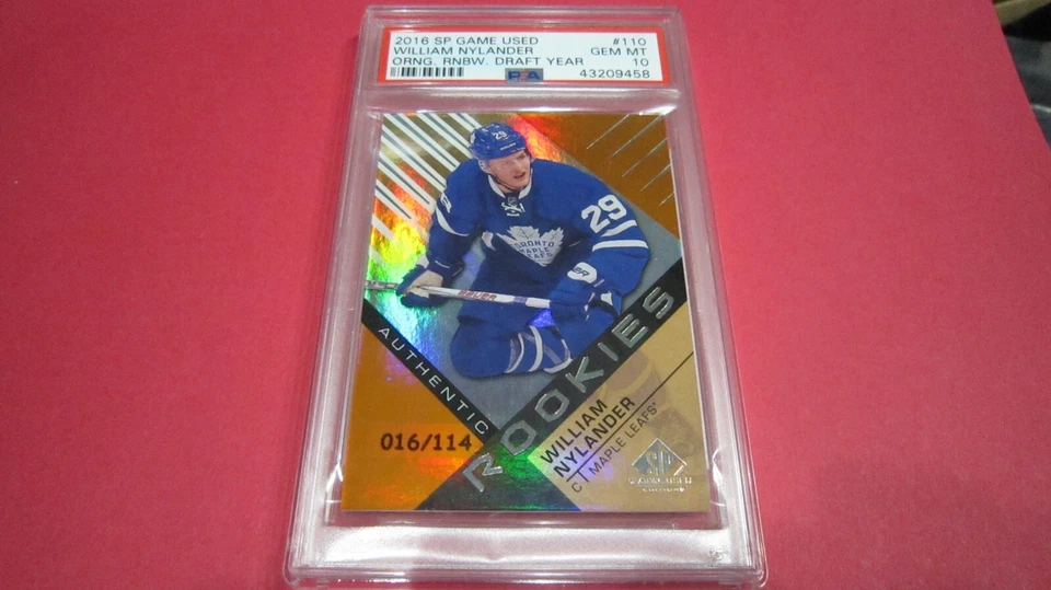 2016-17 UD SP GAME USED WILLIAM NYLANDER SP AUTHENTIC ROOKIES /114 psa 10 - Image 3 of 4