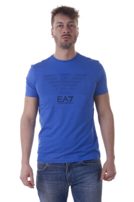Emporio Armani EA7 Cotton Sweatshirt Men's Blue T Shirt 8NPT01PJ30Z 1598