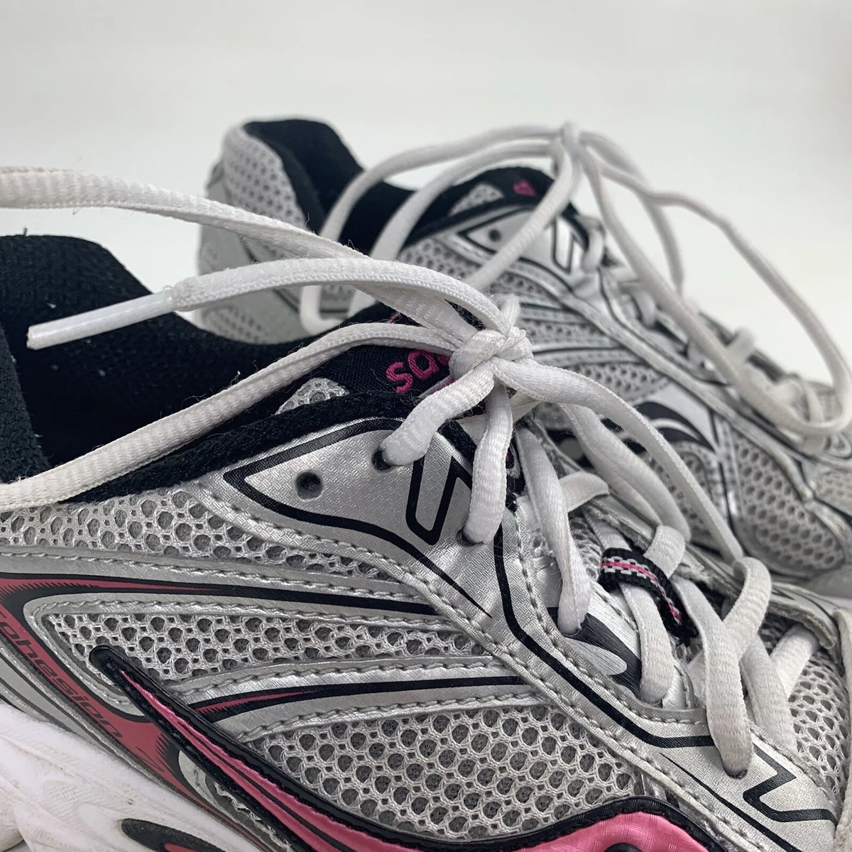 SAUCONY Running Shoes Women s 9 Grid Cohesion 5 Silver Black Pink