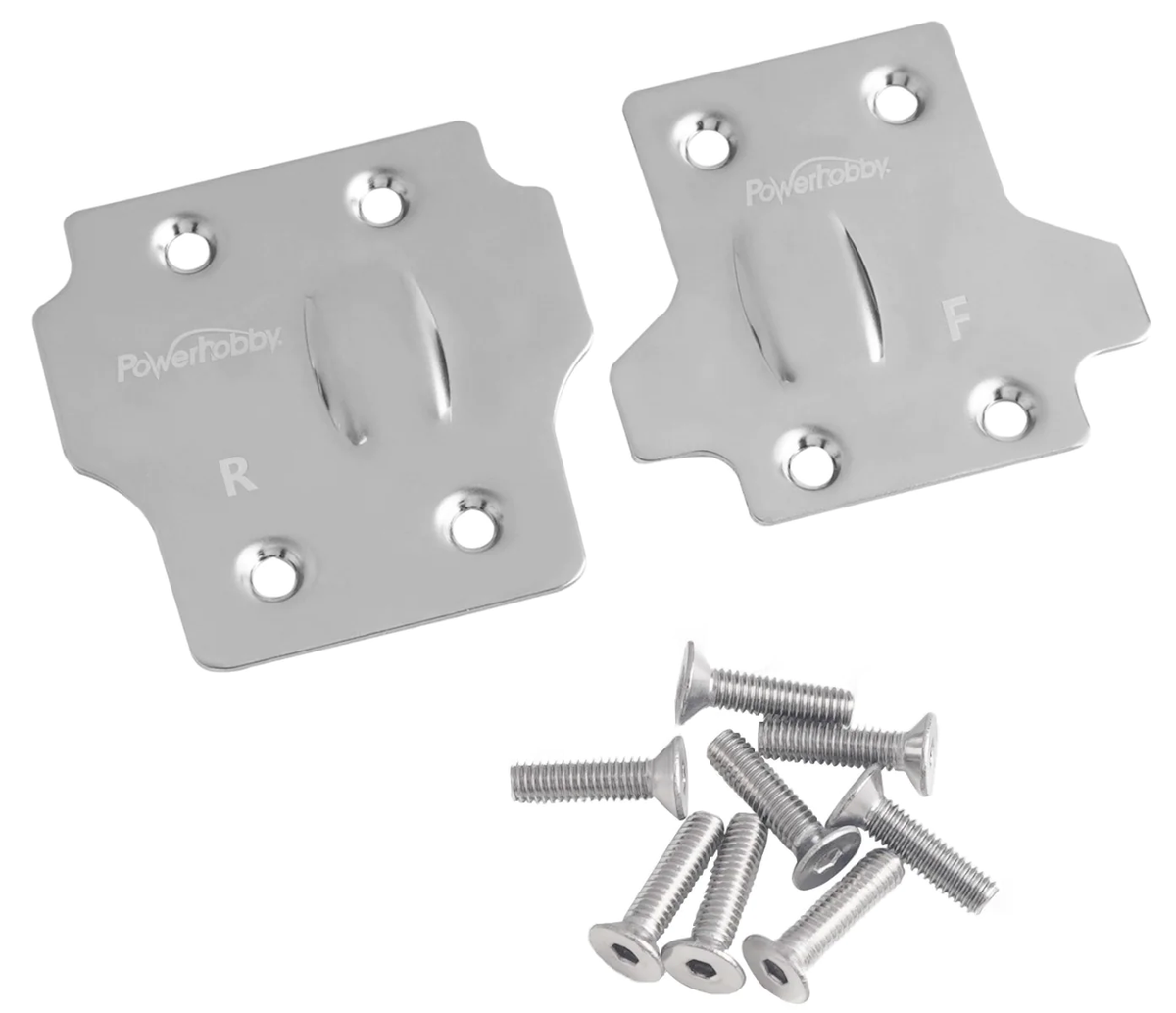 NEW Powerhobby Arrma 6S Stainless Steel Front/Rear Skid Plate Set