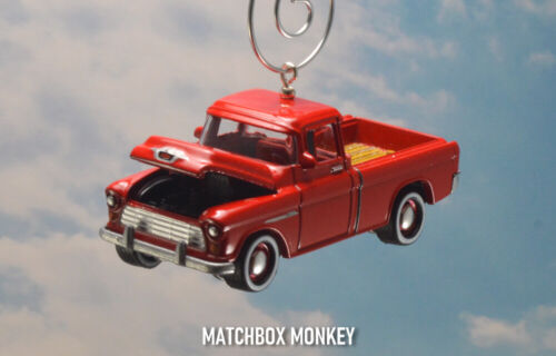 Vintage Style 1959 Chevy Cameo Pickup Truck Christmas Ornament 1/64 Adorno C10 - Picture 1 of 12