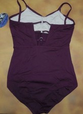 New CAPEZIO Camisole Leotard Ladder Back Raisin Purple Extra Large Adult  3614